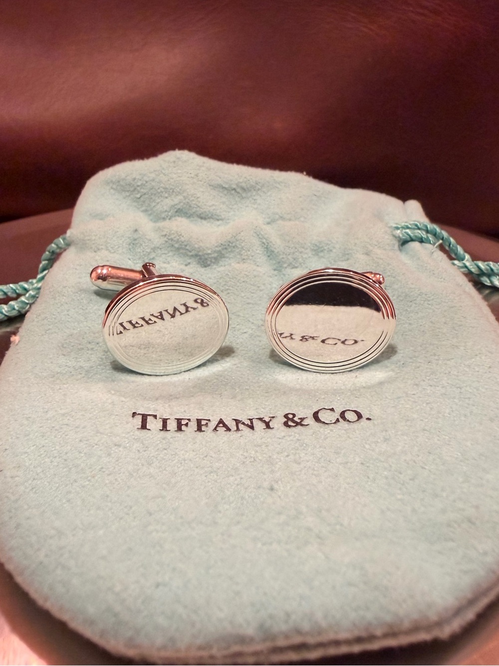 Tiffany & Co. Sterling Silver Blank Cufflinks